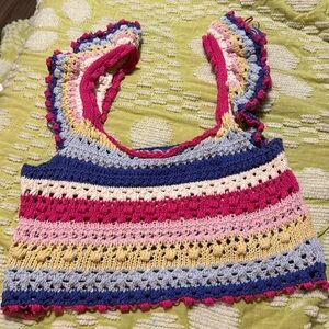Zara Crochet crop Top sz. Medium.